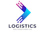 design unique delivery truck courier service logo